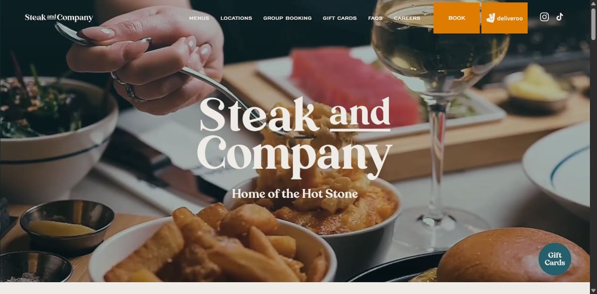 Steak and Company website screenshot